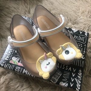 Mini Melissa Ultragirl Unicorn Mary Jane Flat Sz 7